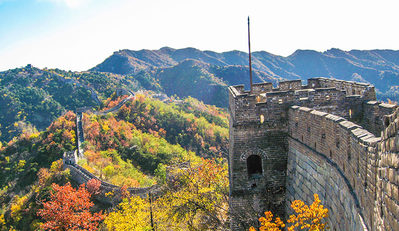 The Great Wall of China in autumn
