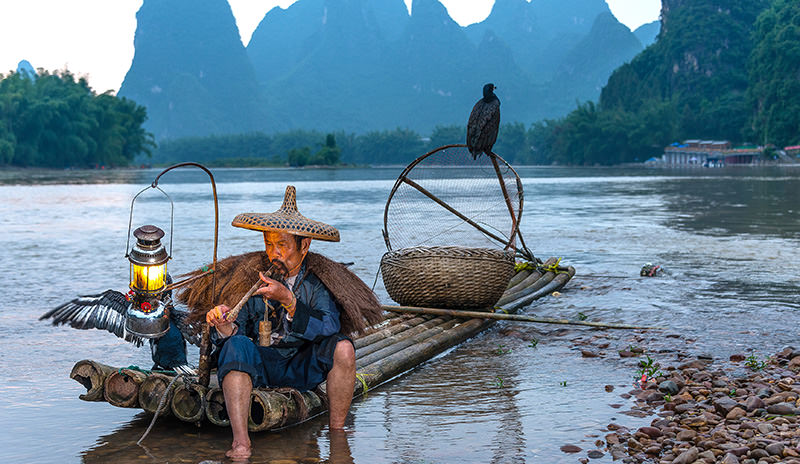 Fishing boat on Li River, Guilin