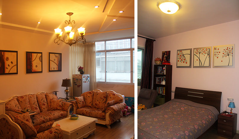 Living room and guest room