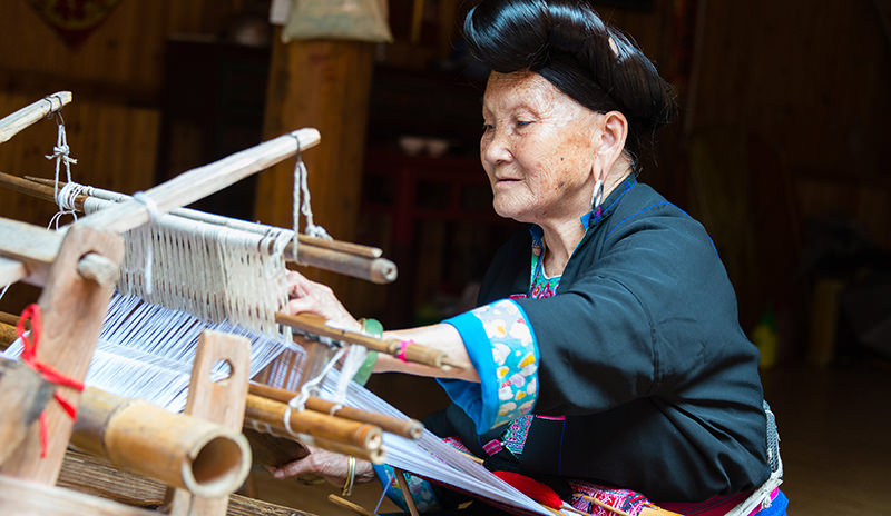 A Chinese ethnic minority lady