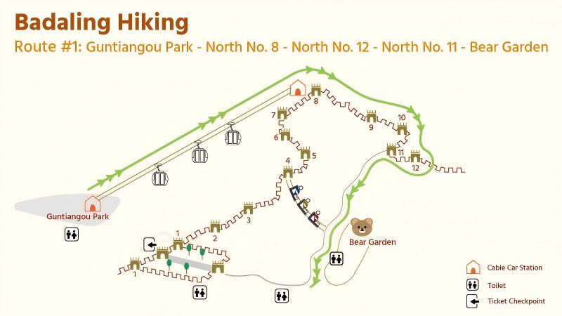Badaling Great Wall Hiking Route #1