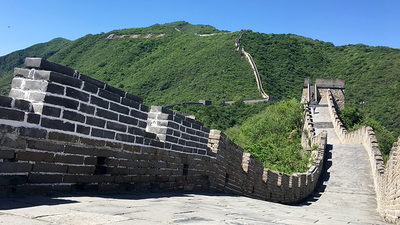 The spring view of Mutianyu Great Wall