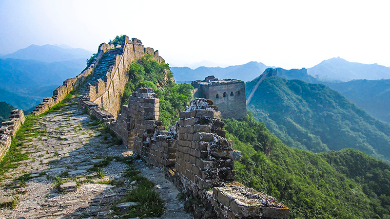 Jinshanling is half restored and half wild