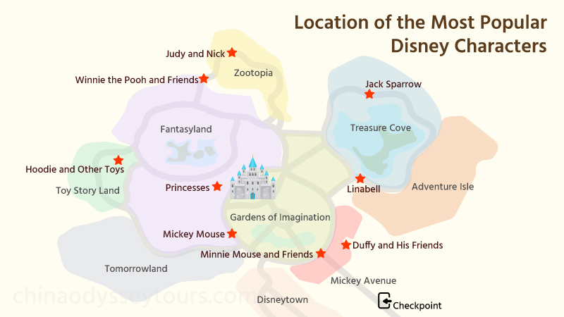 Find your favorite Disney characters with this map