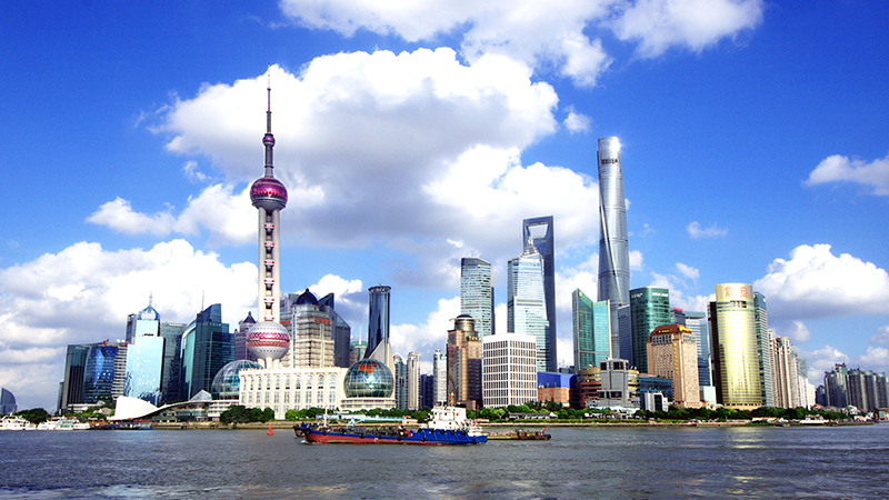 The skyscrapers in Shanghai