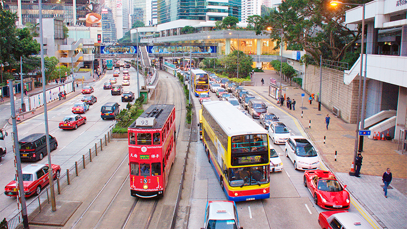 Streetscape of Hong Kong