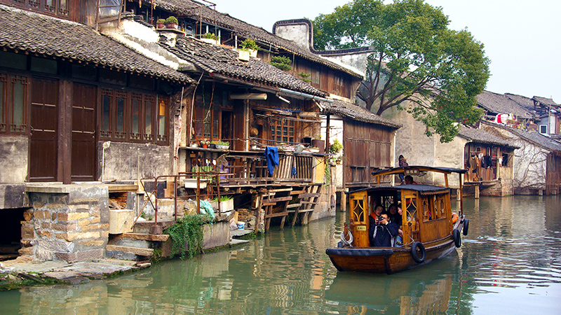 Take a boat on the canal at Wuzhen