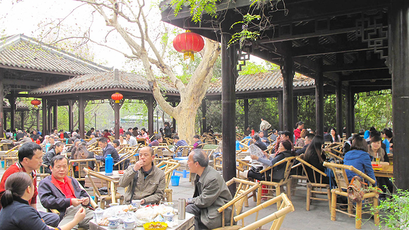 Drink tea and chat at People's Park