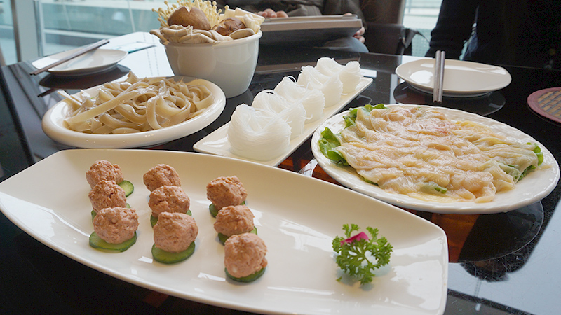 Meat balls & vegetables for Chongqing hot pot