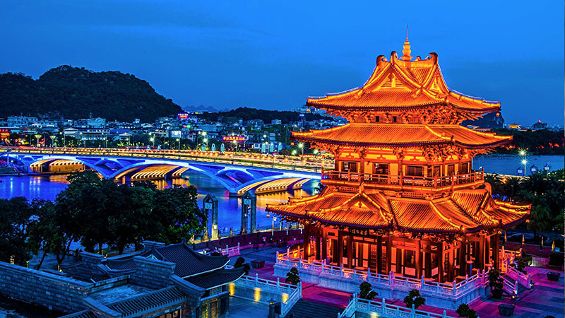 The Xiaoyao Tower in Guilin