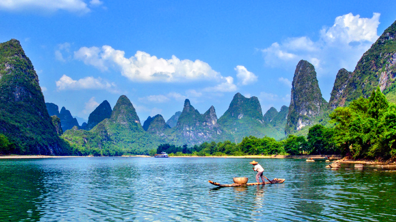Bamboo rafting on Li River