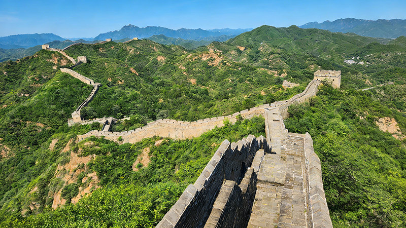 Summer view of Great Wall of China