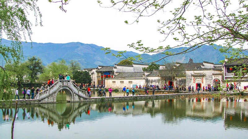 Hongcun Village in Huangshan in Spring