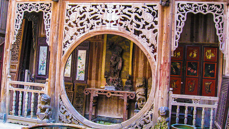 Wooden structure of Nanping Village in Huangshan