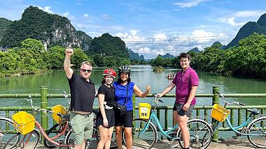 Our guests at Yangshuo County, Guilin